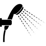 Icon Duschbrause an Wandhalterung